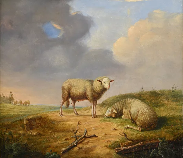 Eugène Verboeckhoven — Moutons dans un paysage