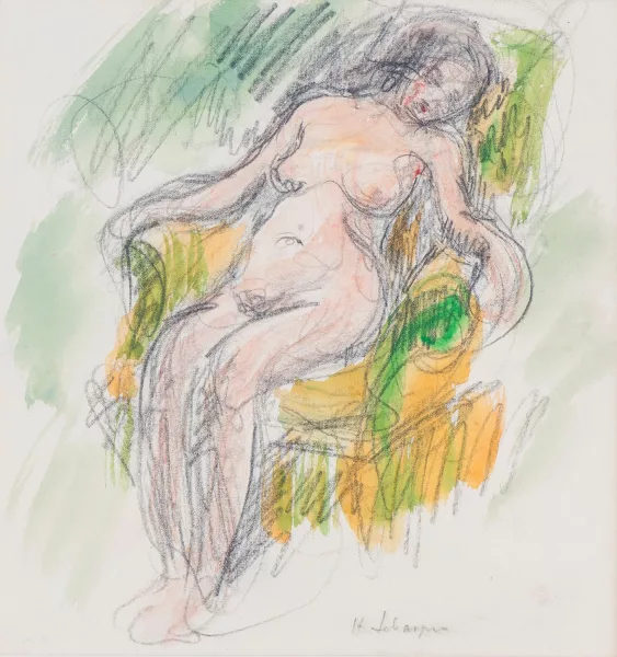 Henri Lebasque — Henri Baptiste Lebasque (1865-1937), Nu assis,