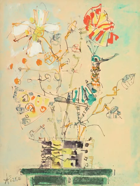 Paul Augustin Aïzpiri — "Vase de fleurs"