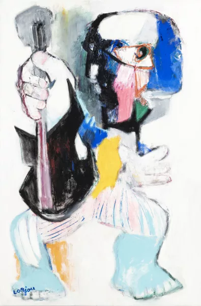 Bernard Lorjou — Guitariste saluant