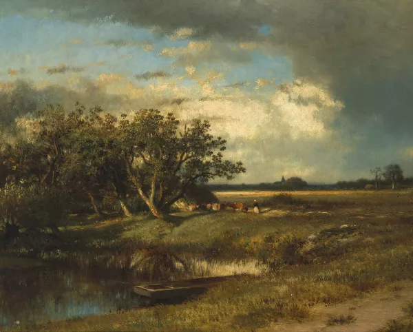 Jules Dupré — Landschaft bei aufziehendem Gewitter (wohl im Limousin)