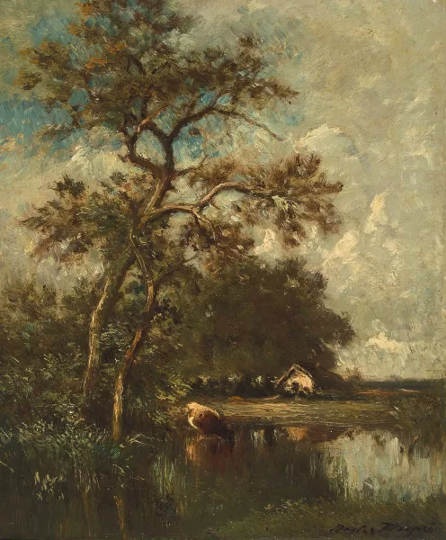Jules Dupré — Die grosse Eiche bei einem Teich