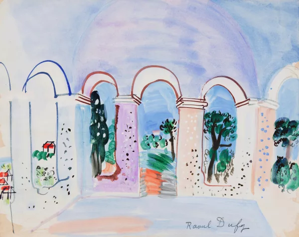 Raoul Dufy — Terrasse aux Arcades à Vallauris