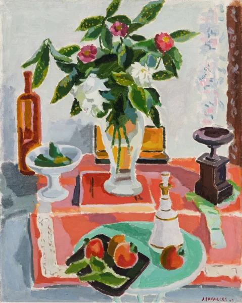 Jules Cavaillès — Nature morte au bouquet de fleurs