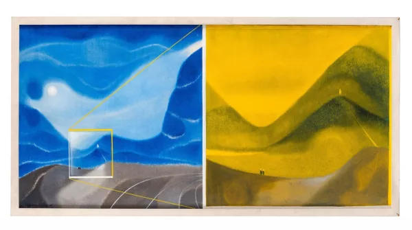 Nemesio Antúnez — Composition bleue et jaune