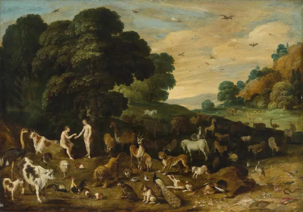 Brueghel, Jan, d.J. — Umkreis Paradieslandschaft mit Sündenfall