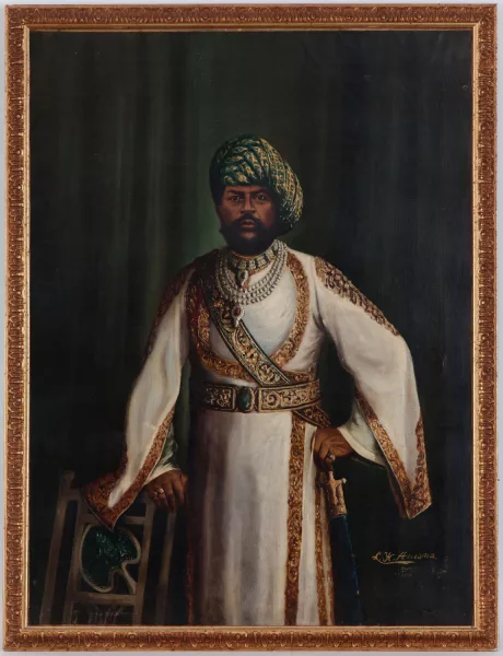 Portrait posthume du maharaja d'Indore Turkojirao Holkar II — Portrait posthume du maharaja d'Indore Turkojirao