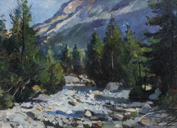 Jan Harm WEYNS — Jan Harm WEYNS (1864-1945), 'Graubunden', huile