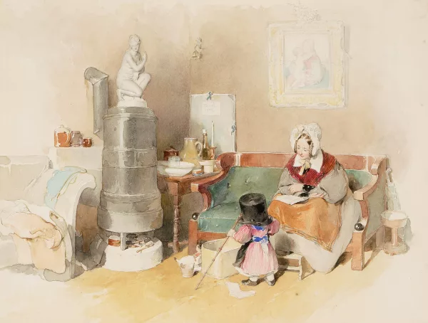 Peter Fendi — In der Kinderstube (ganz wie der Vater)