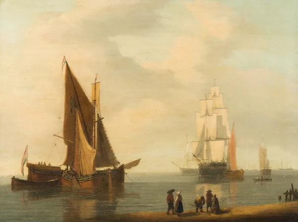 Dubbels, Hendrick Jackobsz. — Umkreis Segelschiffe auf ruhiger See