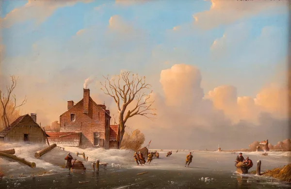 Jacob Jan Conrad Spohler — Patineurs sur un lac gelé