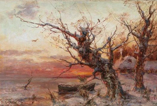 Yuliy Yulevich Klever — Seelandschaft im Winter, 1912