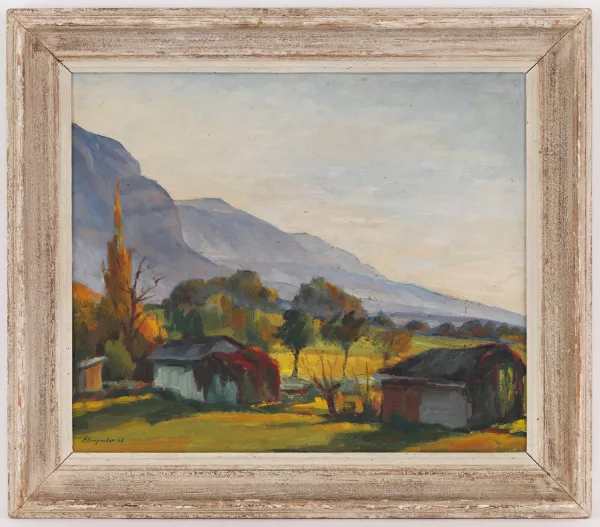 FRÉDY HUNGRECKER — Campagne genevoise près du Salève,