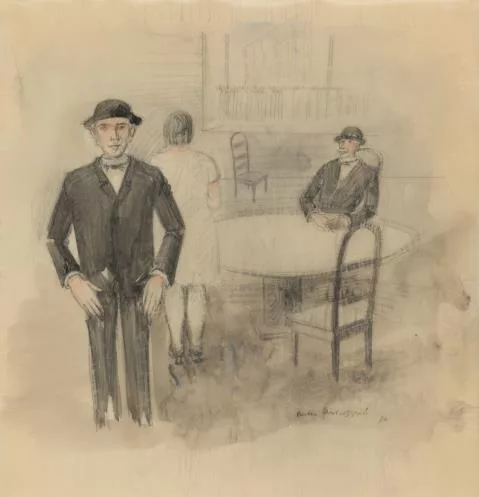 Anton Räderscheidt — Selbstporträt mit Melone