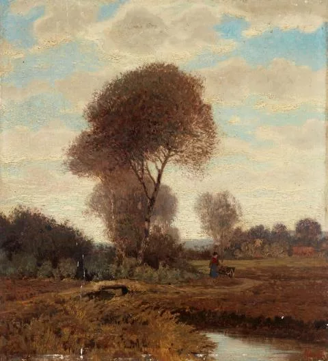 Hans am Ende — Landschaft mit Bauernmädchen