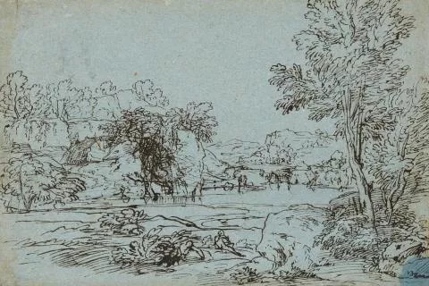 Annibale Carracci — Landschaft an einem Gewässer