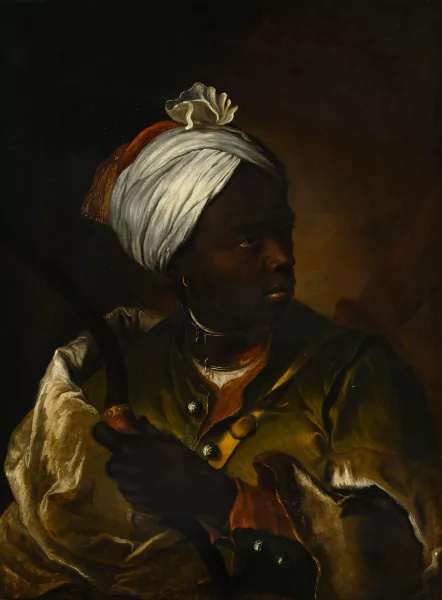 Hyacinthe Rigaud — Suiveur de Hyacinthe Rigaud — Jeune maure tenant un arc