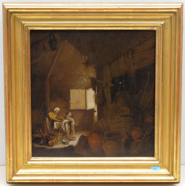 Bartholomeus Molenaer — Interieur einer Scheune
