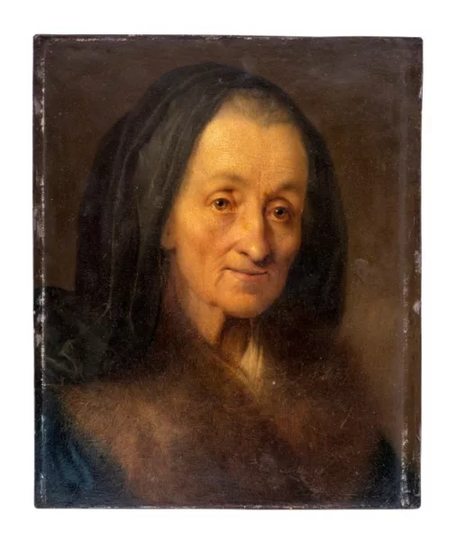 Rembrandt — D’après Rembrandt van Rijn — Portrait de vieille femme,
