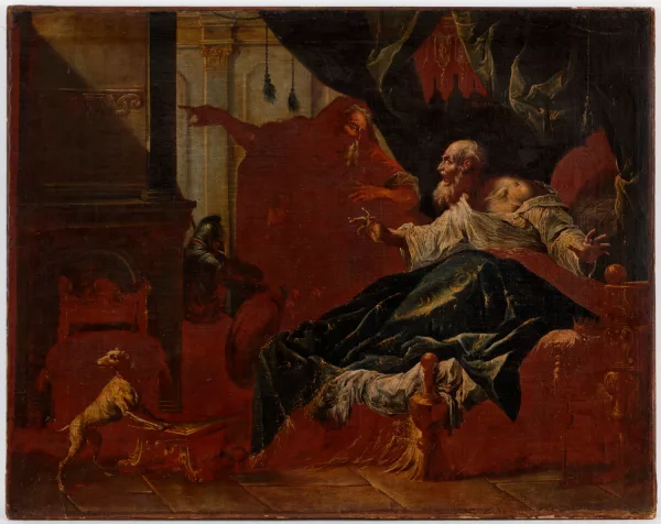Gaspare Diziani — Moïse et Aaron devant le Pharaon et le rêve de Salomon,