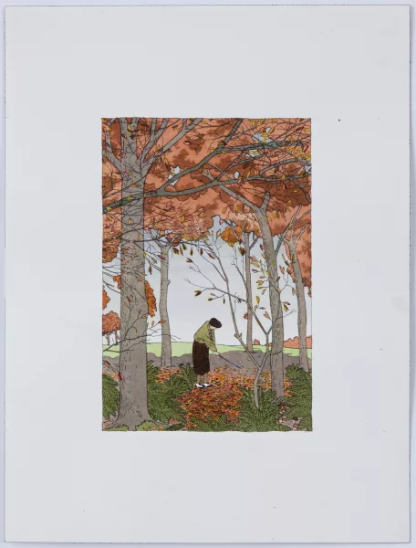 Yan Nascimbene — Golfeur en automne