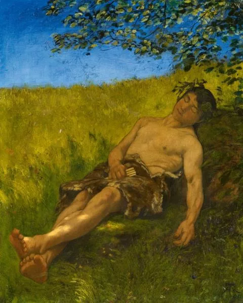 Hans Thoma — Schlafender Hirte