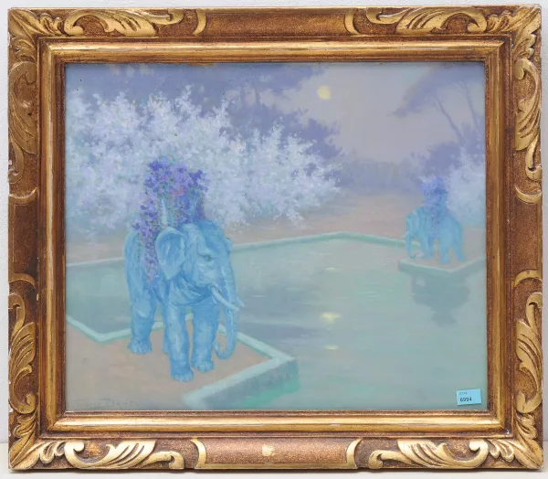 Georges Dantu — Le jardin mauve, les éléphants bleus