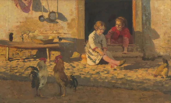 Eugenio Spreafico — Zwei Bauernmädchen