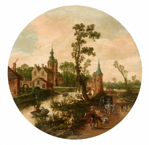 Jan van Goyen — Landschaft mit einem altem Schloss und Türmchen
