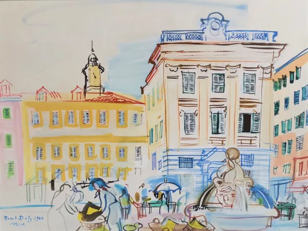 Raoul Dufy — Nice, Le Marché de la Place Saint-François, 1940