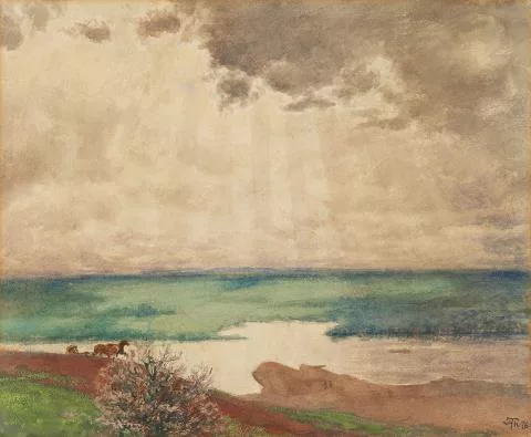 Hans Thoma — Frühling (Mainlandschaft)