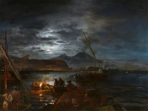 Oswald Achenbach — Rückkehr der Fischer im Golf von Neapel
