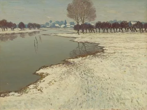 Max Clarenbach — Winterlandschaft am Niederrhein