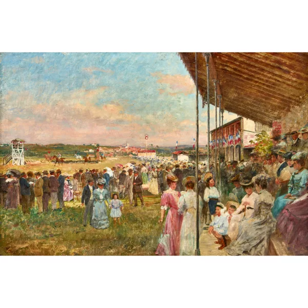 Charles Joseph Beauverie — Course de chevaux à Saint-Galmier.