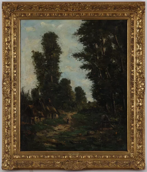 Emile Van Marcke de Lummen — Paysage de campagne animé