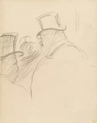 Henri de Toulouse-Lautrec — Deux hommes en chapeau haut-de-forme, um 1894