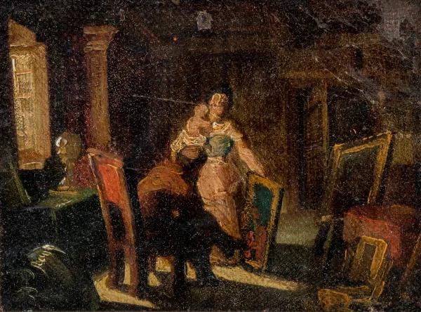 Honoré Daumier — Dans le goût de Honoré Daumier — Scène d'intérieur