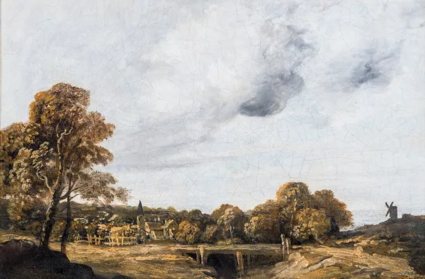 Georges Michel — Village et moulin