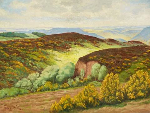 Fritz von Wille — Blühender Ginster in der Eifel
