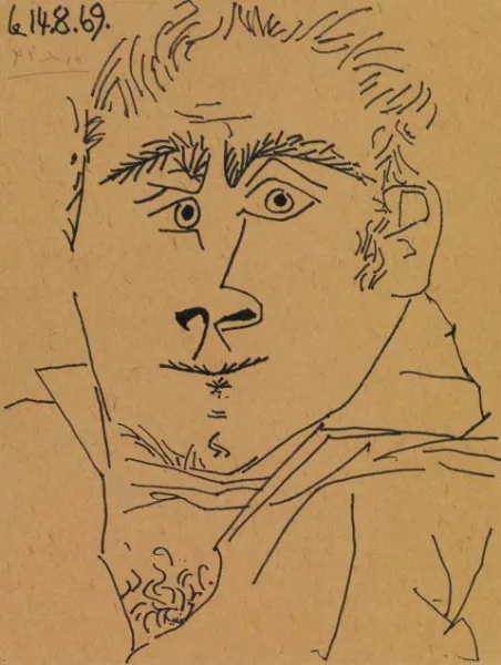Pablo Picasso — Tête D'Homme (LE 14 AOÛT 1969)
