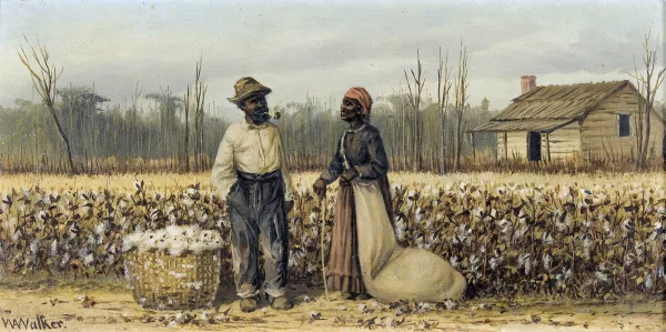 William Aiken Walker — Schwarzes Paar in Baumwollplantage.