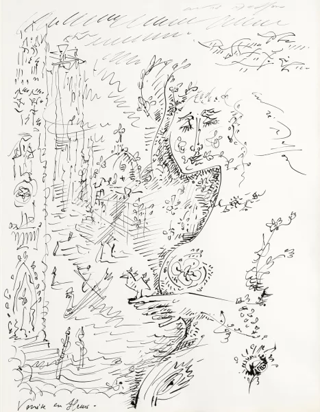 André Masson — André Masson (1896-1987), "Venise en fleurs", 1975,