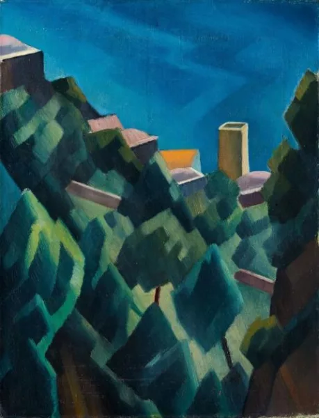 Adolf Erbslöh — Am Meer bei Positano ("Marine in Positano", "Aus Positano")