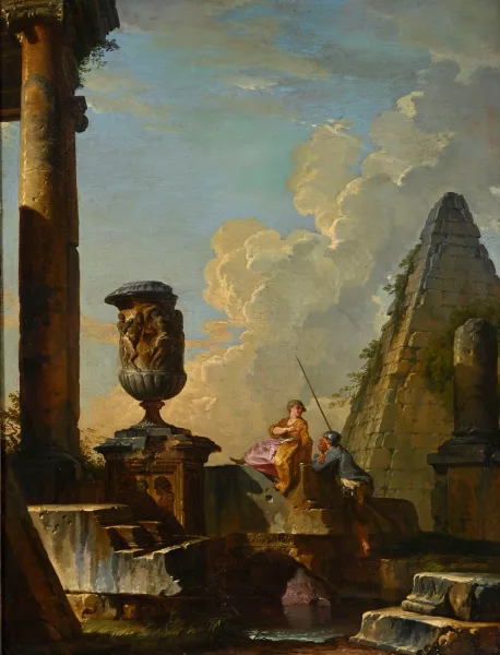 Giovanni Paolo Panini — "Ruine et la pyramide Cestia",