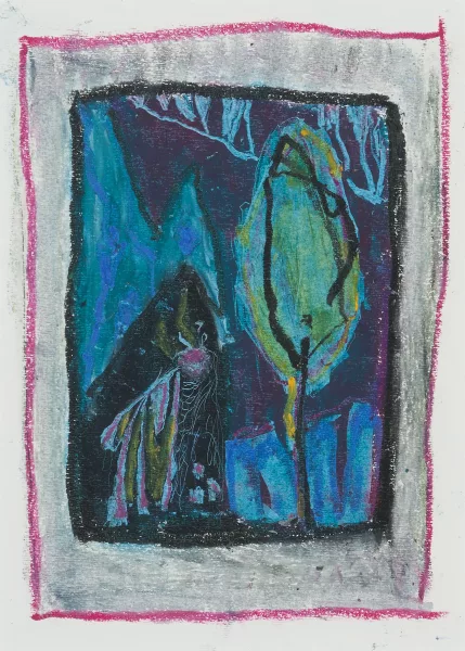 Andro Wekua — Komposition in Blau, Lila- und Grautönen