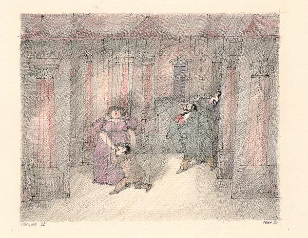 Paul Flora — Theater VI, 1980