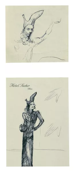 Salvador Dalí — 2 Blätter: Study for Shoe-Hat, 1937