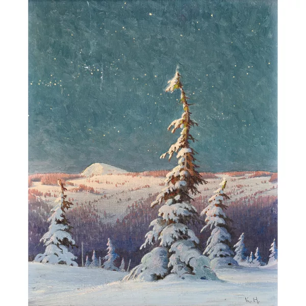 Karl Hauptmann — Winternacht im Schwarzwald.