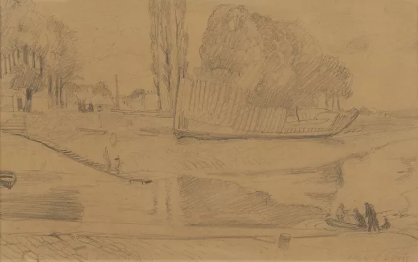 Maurice Denis — Paysage de bord de fleuve,