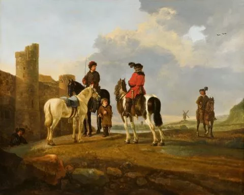 Albert Cuyp — Rastende Reiter vor Burg Ubbergen